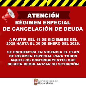 RÉGIMEN ESPECIAL DE CANCELACIÓN DE DEUDA
